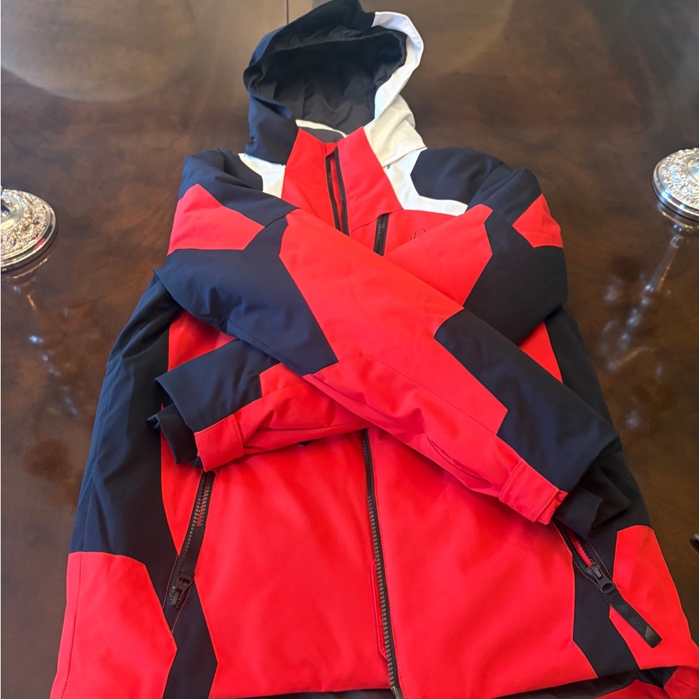 Spyder Kids Vibrant Red and Black Snow Jacket